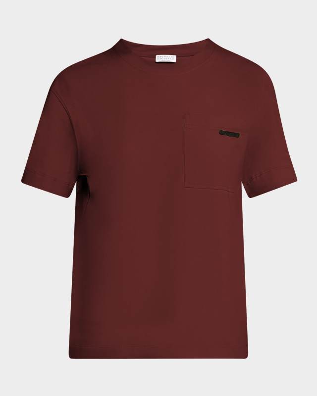 Crewneck T-Shirt with Monili Pocket
